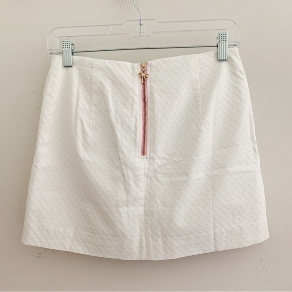 Lilly Pulitzer Tate Mini Skirt 0 Resort White Seeing Pink Elephants NWT - Picture 3 of 8